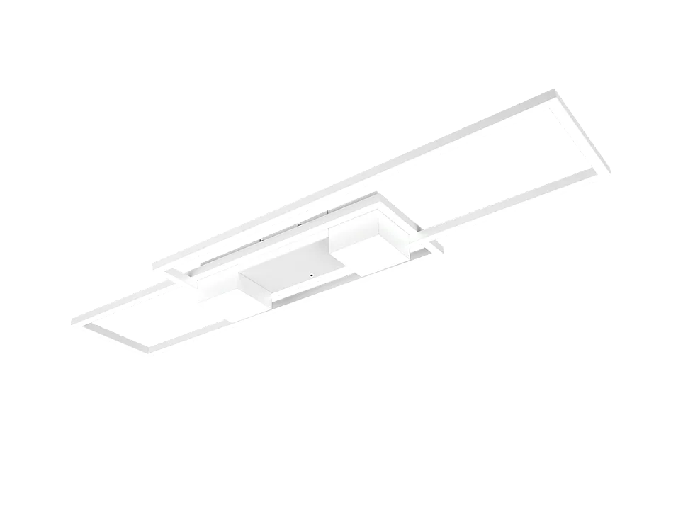 Plafoniera LED, alluminio, bianco opaco, 100x8x28 cm, Albany