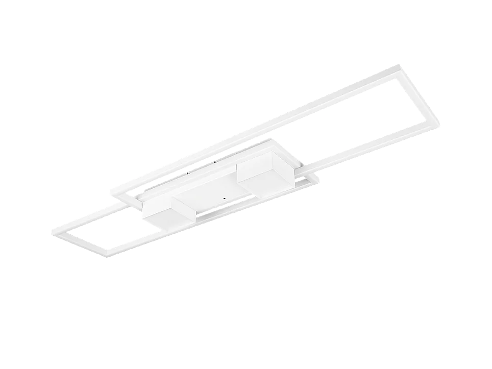 Plafoniera LED, alluminio, bianco opaco, 100x8x28 cm, Albany