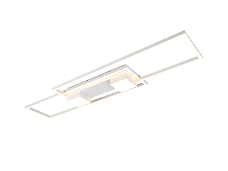 Plafoniera LED, alluminio, bianco opaco, 100x8x28 cm, Albany