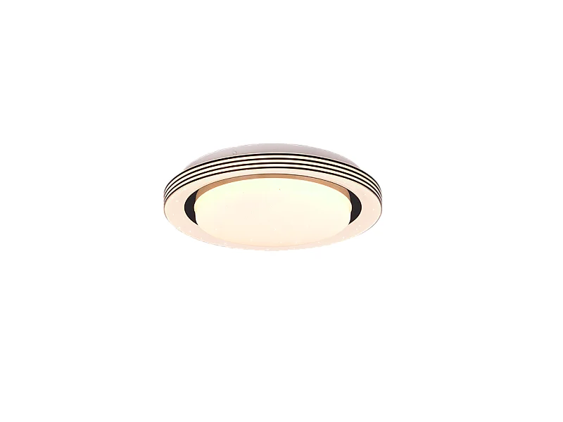 Plafoniera LED, plastica, nero opaco, 27x7x27 cm, Atria