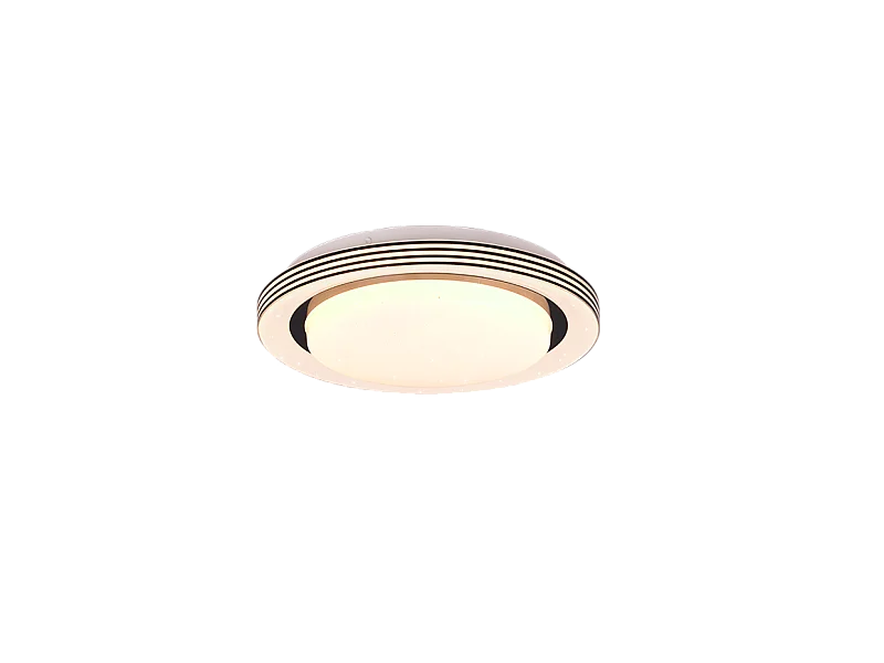 Plafoniera LED, plastica, nero opaco, 27x7x27 cm, Atria
