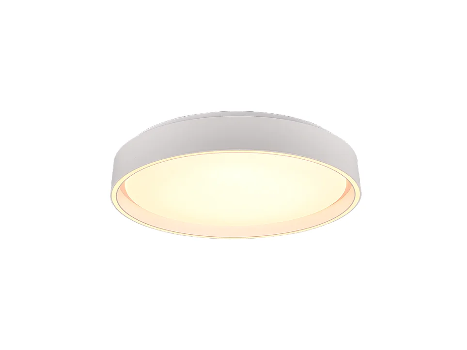 Plafoniera LED, plastica, bianco opaco, 40x7,5x40 cm, Felis