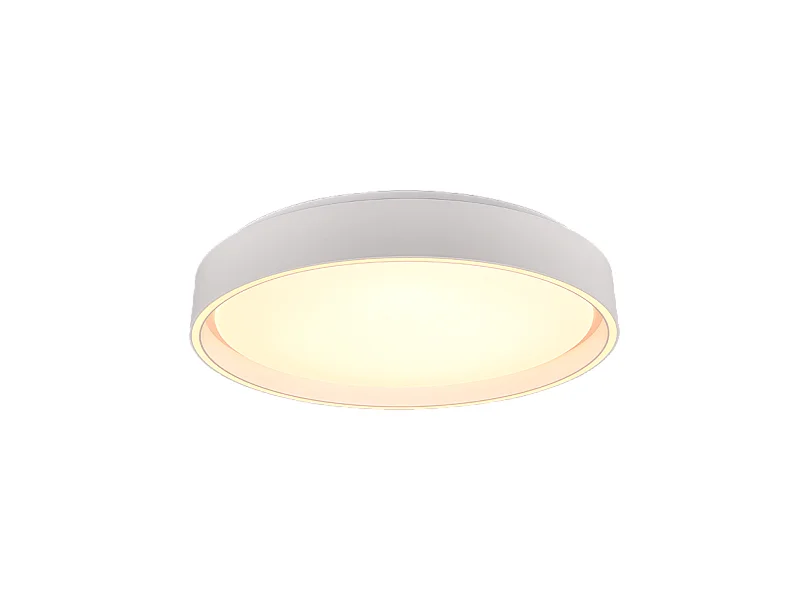 Plafoniera LED, plastica, bianco opaco, 40x7,5x40 cm, Felis