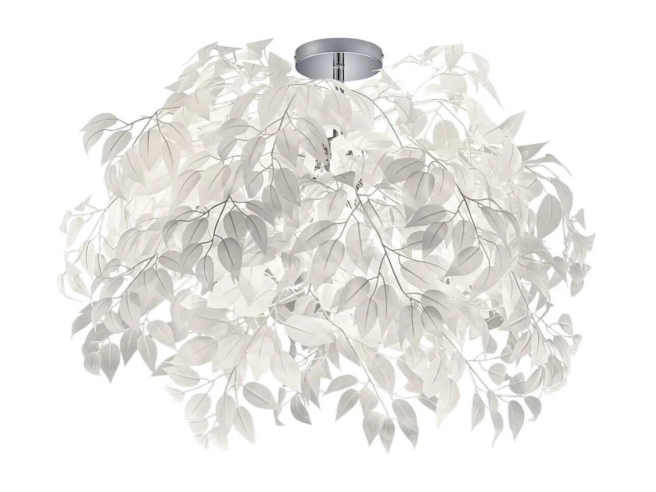 Plafoniera 3 luci, metallo, cromo, 70x73x70 cm, Leavy