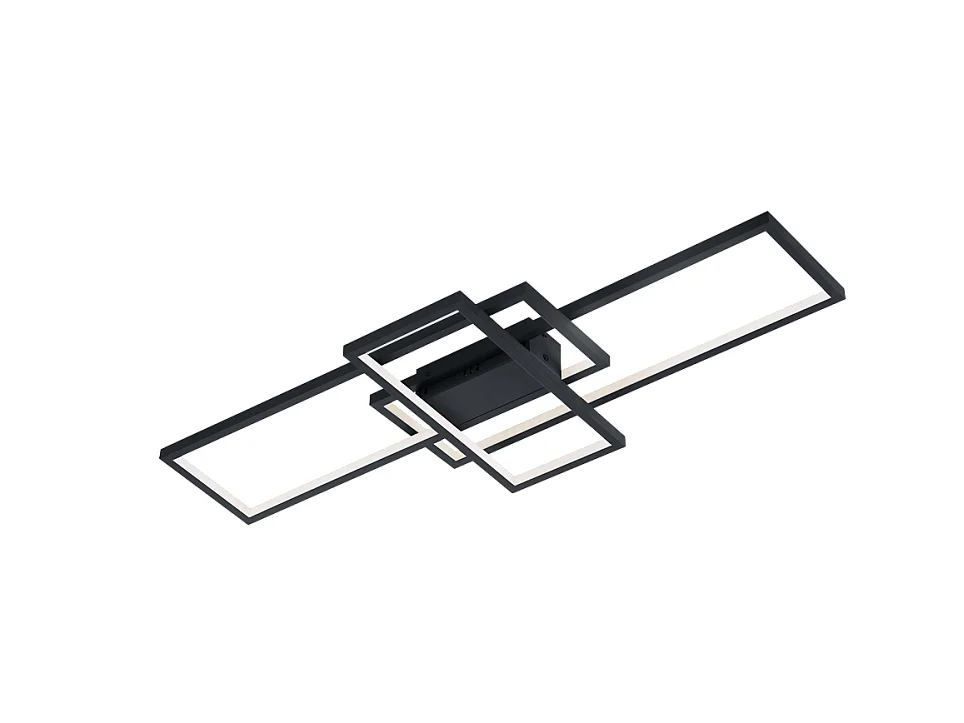 Plafoniera LED, metallo, antracite, 104x8,5x42 cm, Thiago