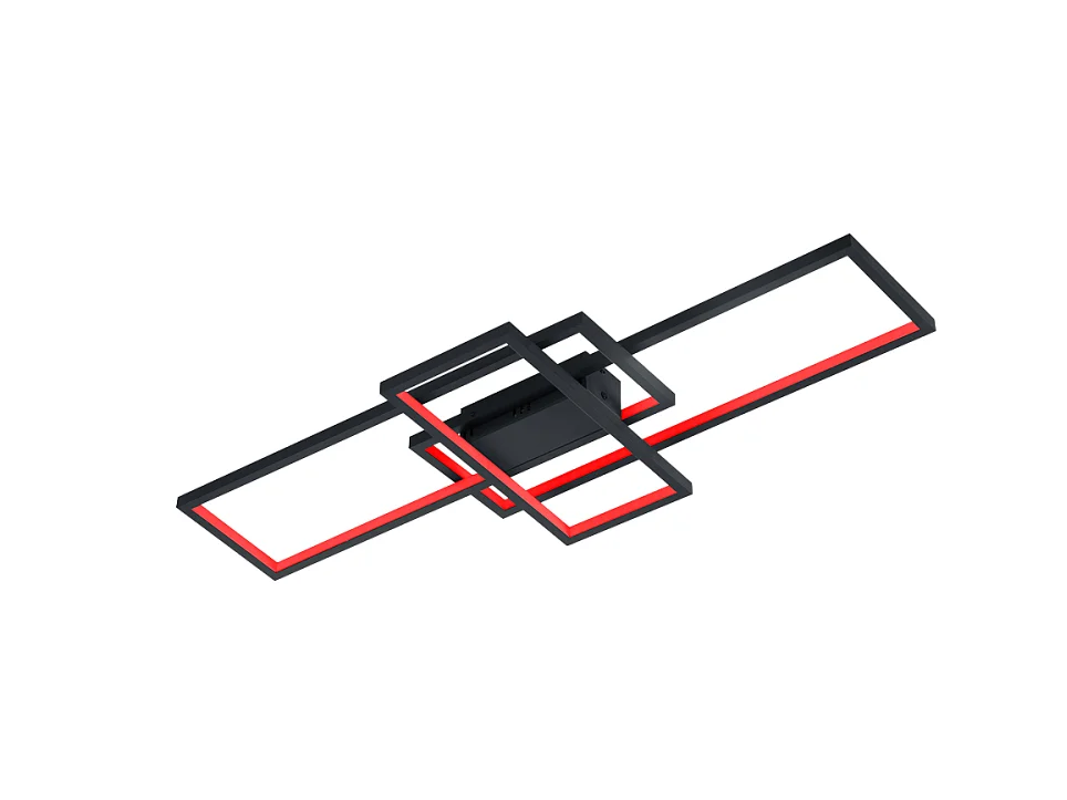 Plafoniera LED, metallo, antracite, 104x8,5x42 cm, Thiago