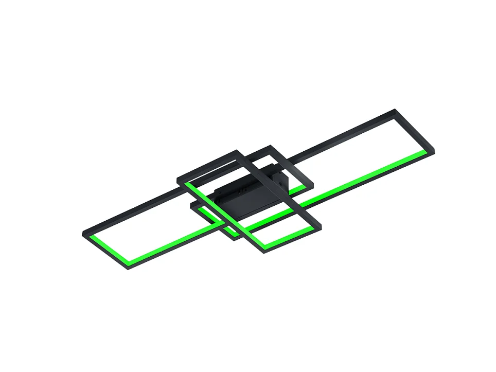 Plafoniera LED, metallo, antracite, 104x8,5x42 cm, Thiago