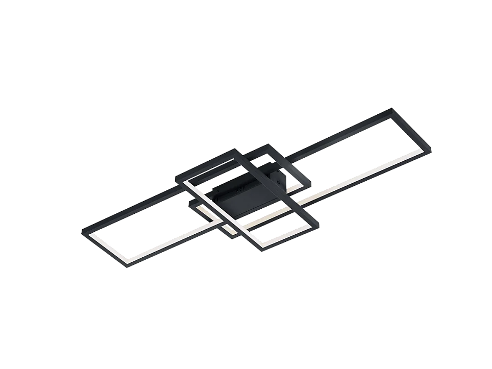 Plafoniera LED, metallo, antracite, 104x8,5x42 cm, Thiago