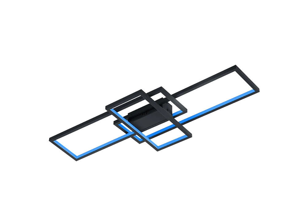 Plafoniera LED, metallo, antracite, 104x8,5x42 cm, Thiago