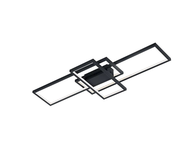 Plafoniera LED, metallo, antracite, 104x8,5x42 cm, Thiago