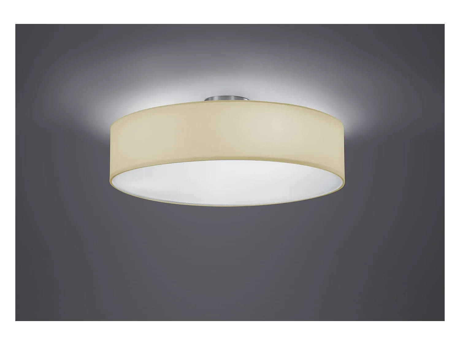 Plafoniera 3 luci, tessuto, bianco, 50x17x50 cm, Hotel