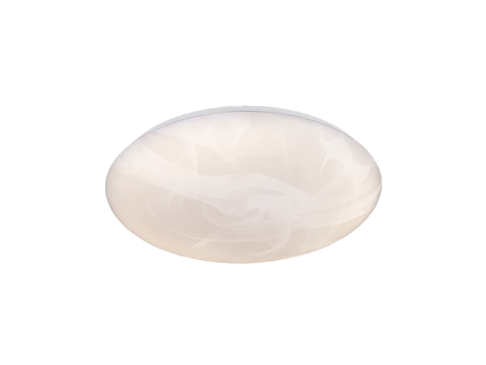 Plafoniera LED, plastica, alabastro, 38x7x38 cm, Umbria