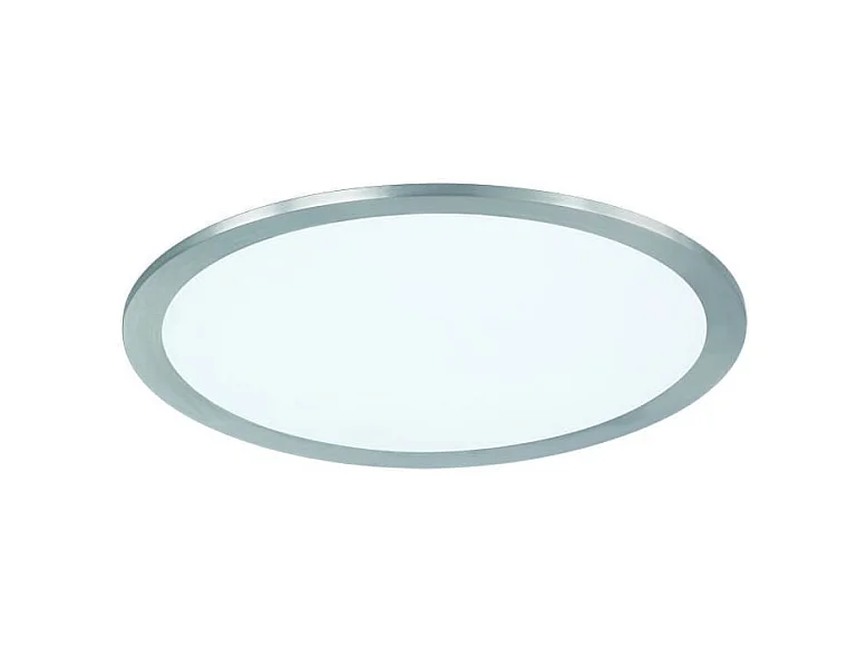 Plafoniera LED, metallo, nichel opaco, 30x4,2x30 cm, Phoenix