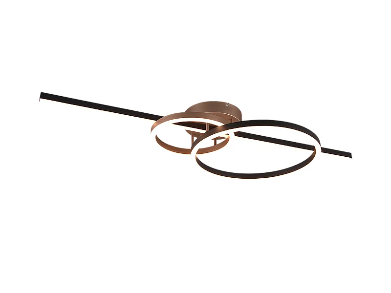 Plafoniera LED, metallo, nero, 100x12,5x40 cm, Montilla