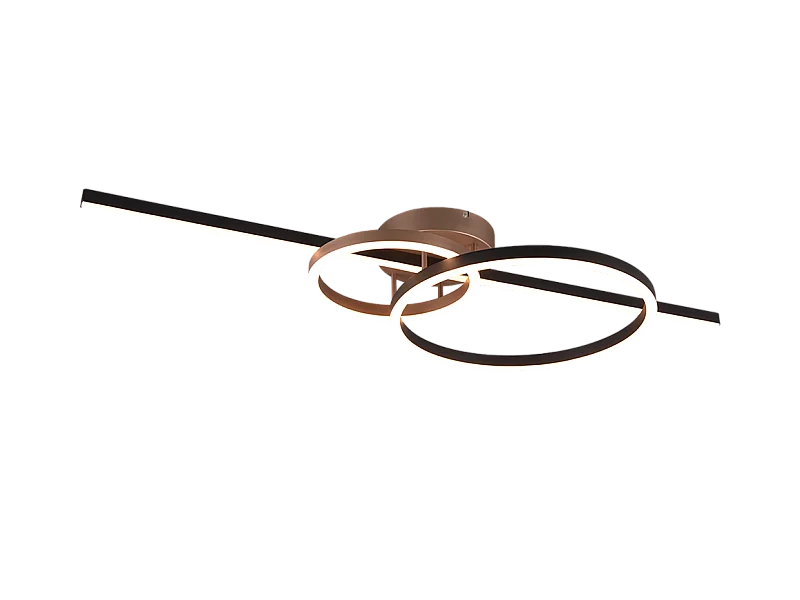 Plafoniera LED, metallo, nero, 100x12,5x40 cm, Montilla