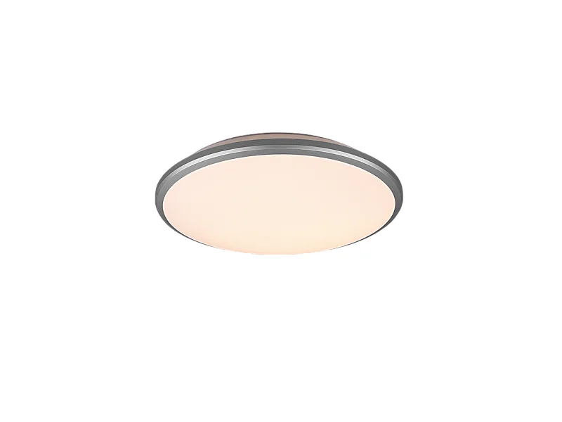 Plafoniera LED, plastica, titano, 34,7x6,5x34,7 cm, Limbus