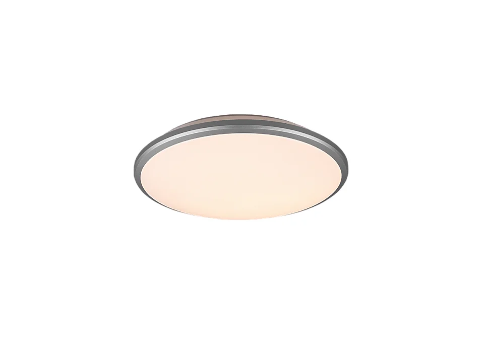 Plafoniera LED, plastica, titano, 34,7x6,5x34,7 cm, Limbus