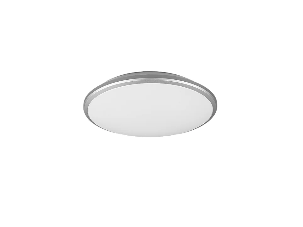Plafoniera LED, plastica, titano, 34,7x6,5x34,7 cm, Limbus