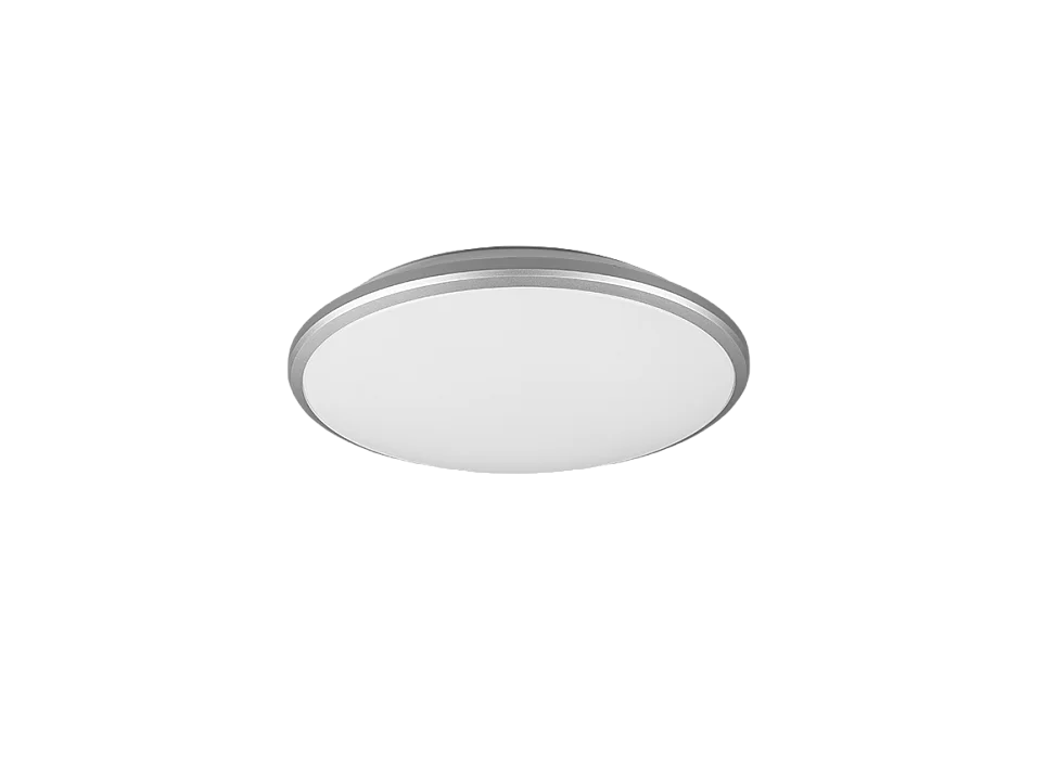 Plafoniera LED, plastica, titano, 34,7x6,5x34,7 cm, Limbus