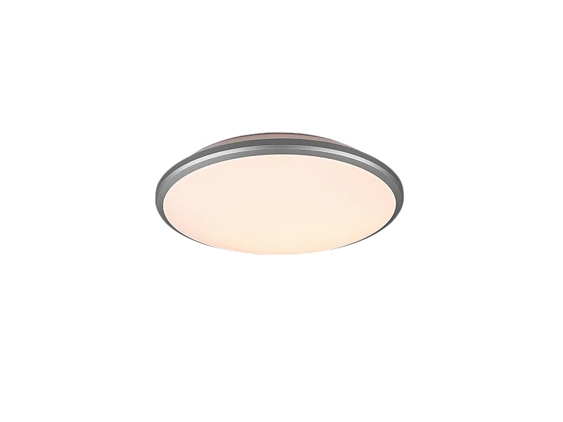 Plafoniera LED, plastica, titano, 34,7x6,5x34,7 cm, Limbus