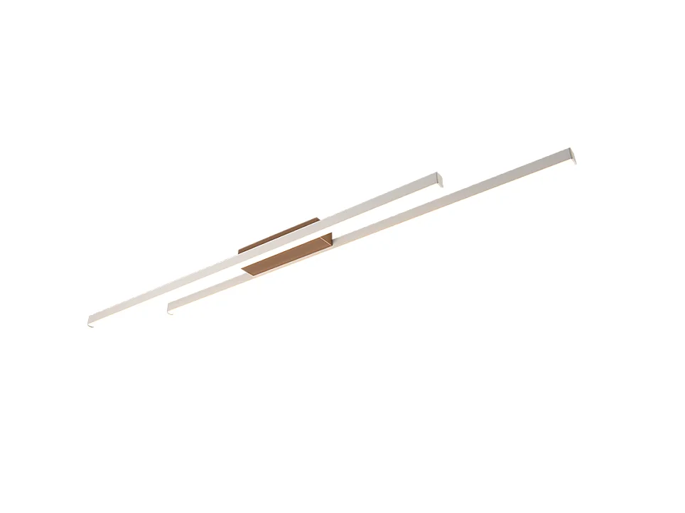 Plafoniera LED, metallo, grigio, 110x5x8,5 cm, Odio