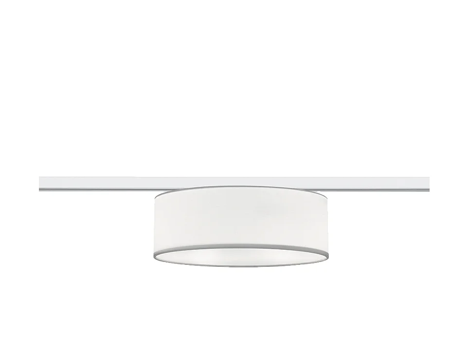 Plafoniera 2 luci, tessuto, bianco, 30x16,3x30 cm, Duoline