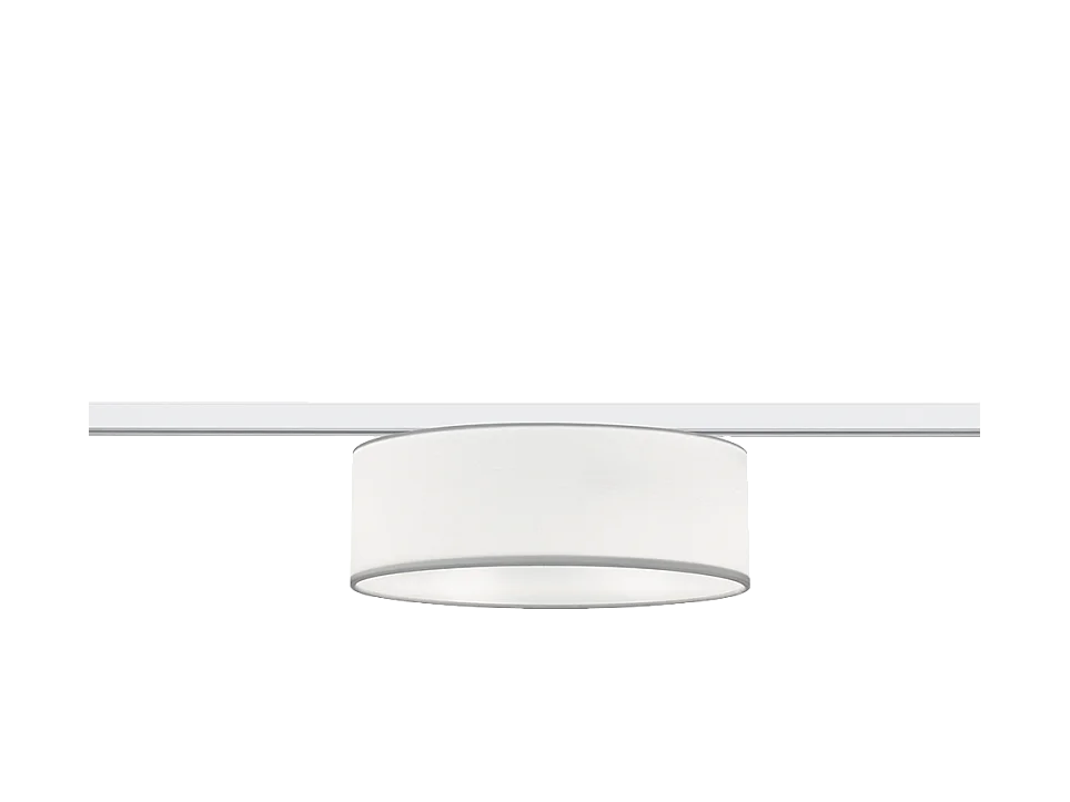 Plafoniera 2 luci, tessuto, bianco, 30x16,3x30 cm, Duoline