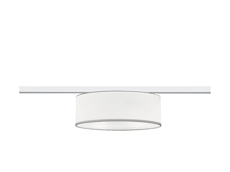 Plafoniera 2 luci, tessuto, bianco, 30x16,3x30 cm, Duoline