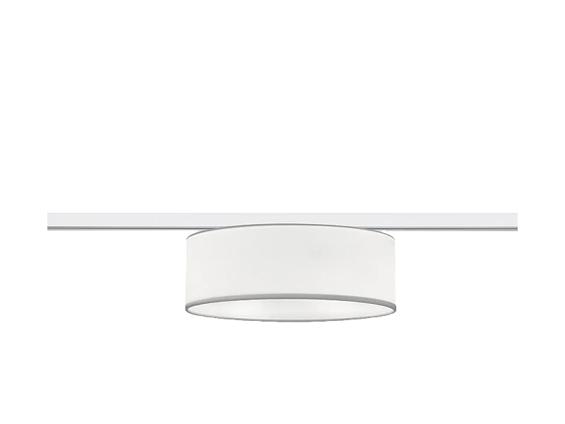 Plafoniera 2 luci, tessuto, bianco, 30x16,3x30 cm, Duoline