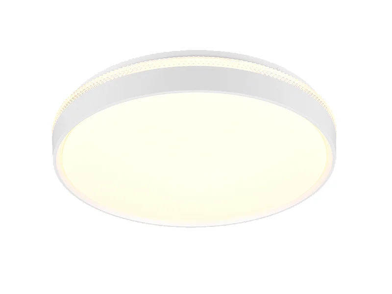 Plafoniera LED, plastica, bianco opaco, 47,5x9,5x47,5 cm, Spacy