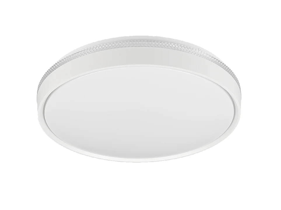 Plafoniera LED, plastica, bianco opaco, 47,5x9,5x47,5 cm, Spacy