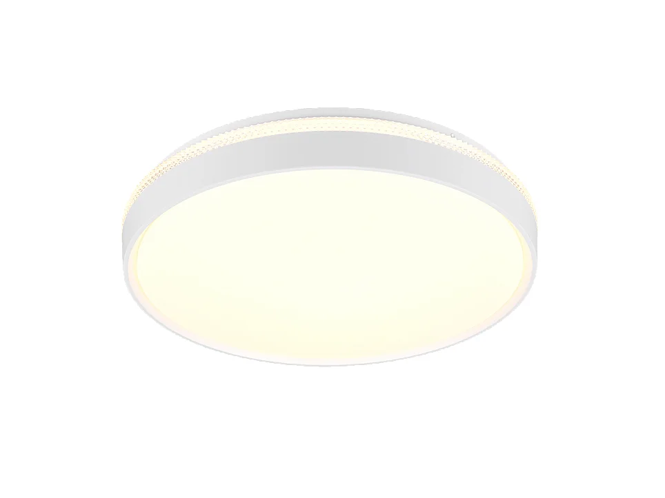 Plafoniera LED, plastica, bianco opaco, 47,5x9,5x47,5 cm, Spacy