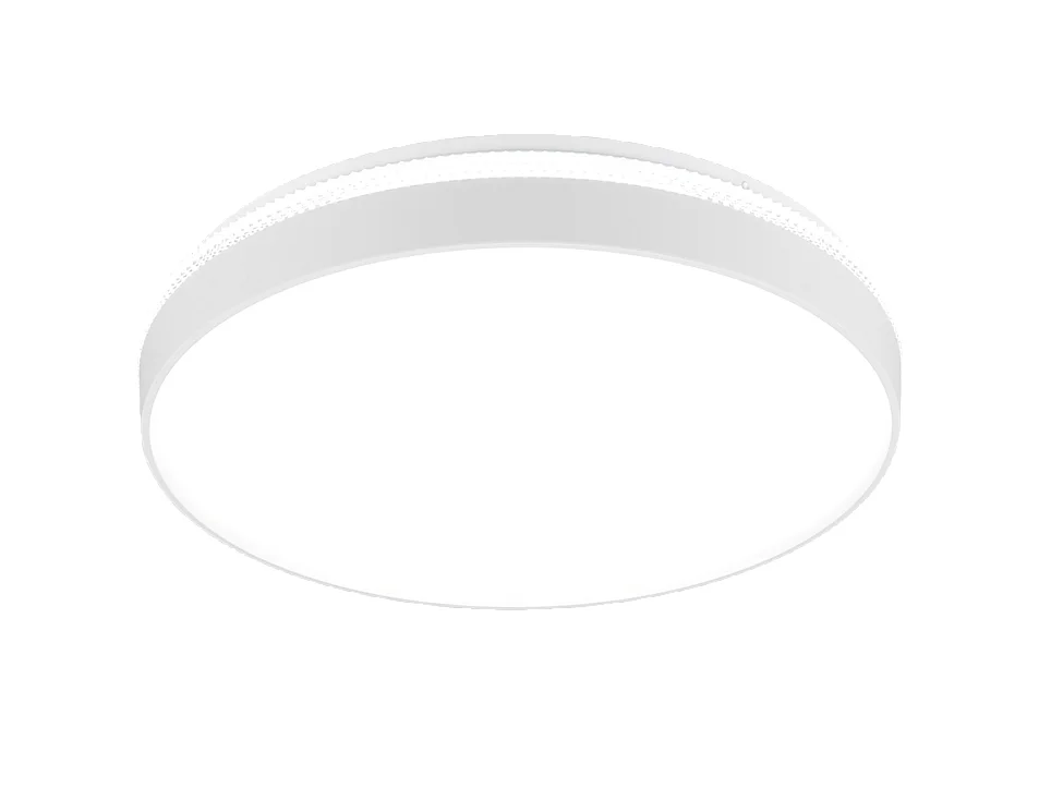 Plafoniera LED, plastica, bianco opaco, 47,5x9,5x47,5 cm, Spacy