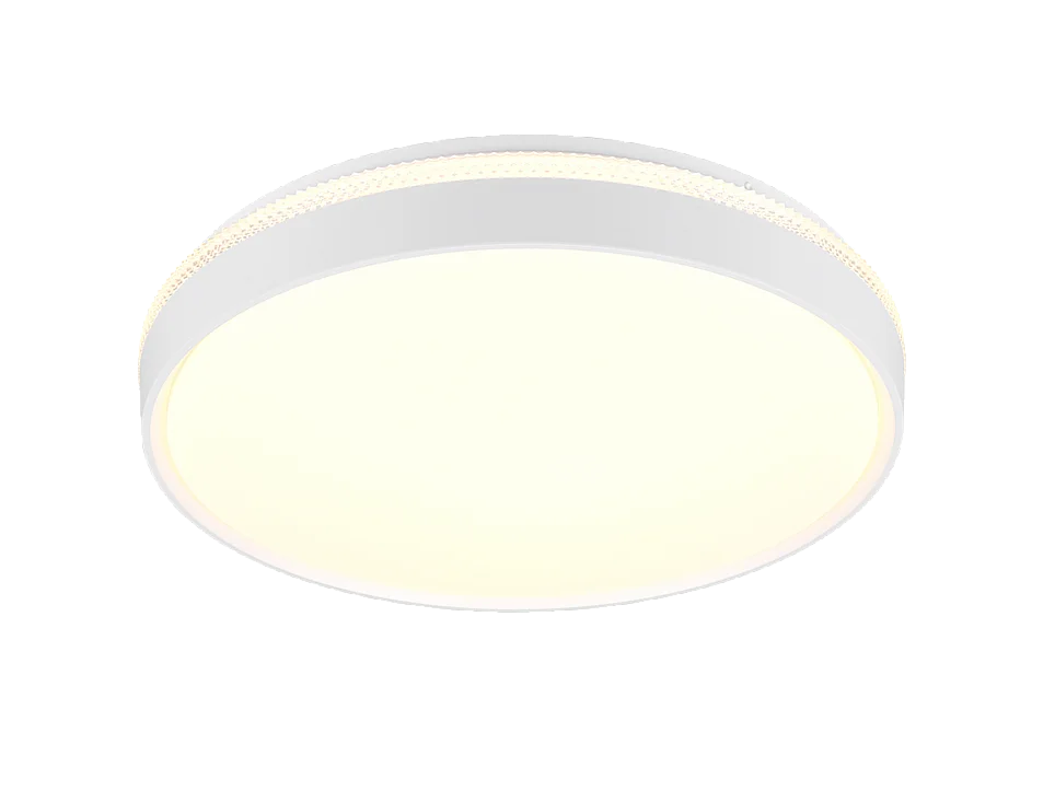 Plafoniera LED, plastica, bianco opaco, 47,5x9,5x47,5 cm, Spacy