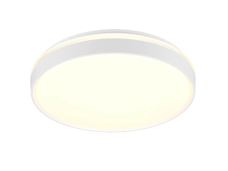 Plafoniera LED, plastica, bianco opaco, 47,5x9,5x47,5 cm, Spacy