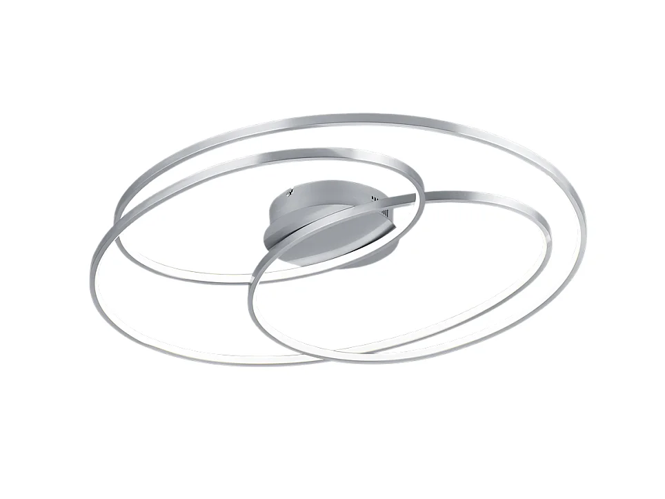 Plafoniera LED, metallo, nichel opaco, 80x14,5x65 cm, Gale