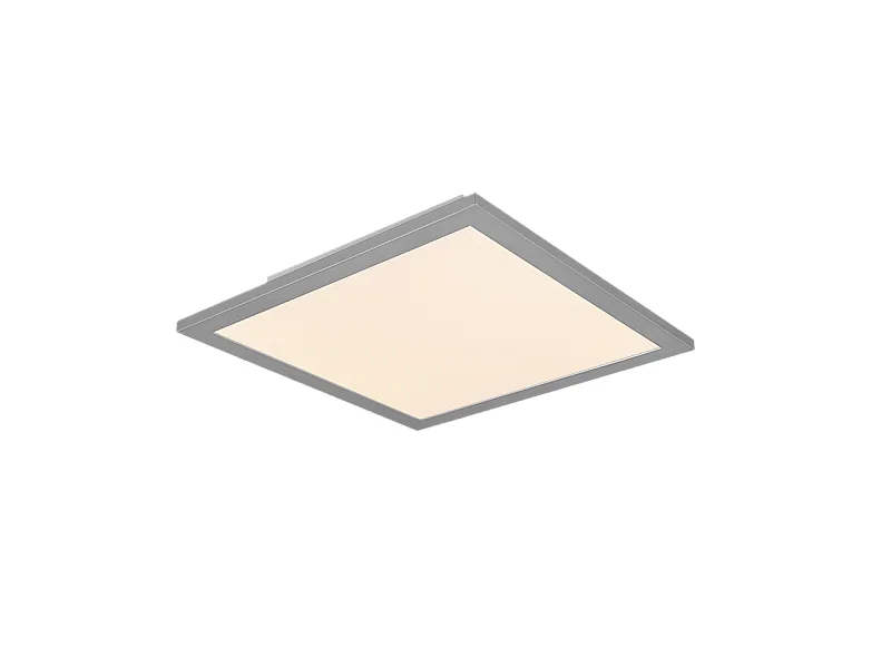 Plafoniera LED, metallo, titano, 29,5x5x29,5 cm, Alpha