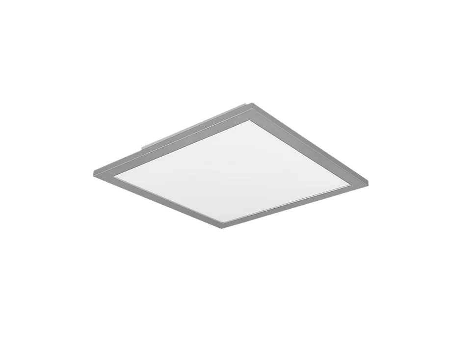 Plafoniera LED, metallo, titano, 29,5x5x29,5 cm, Alpha