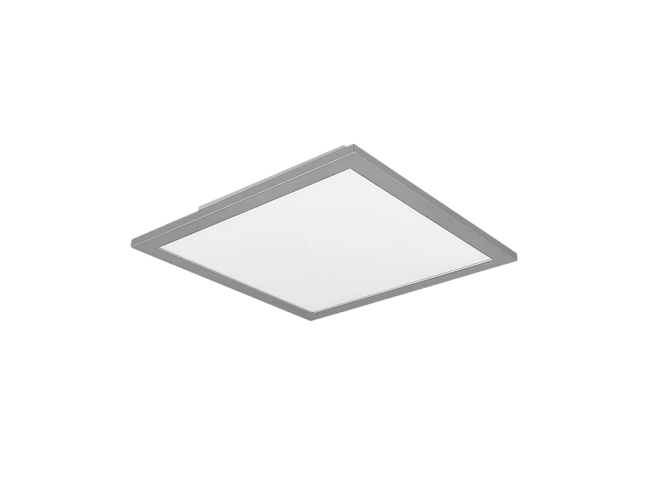 Plafoniera LED, metallo, titano, 29,5x5x29,5 cm, Alpha