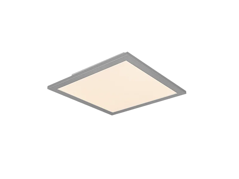 Plafoniera LED, metallo, titano, 29,5x5x29,5 cm, Alpha