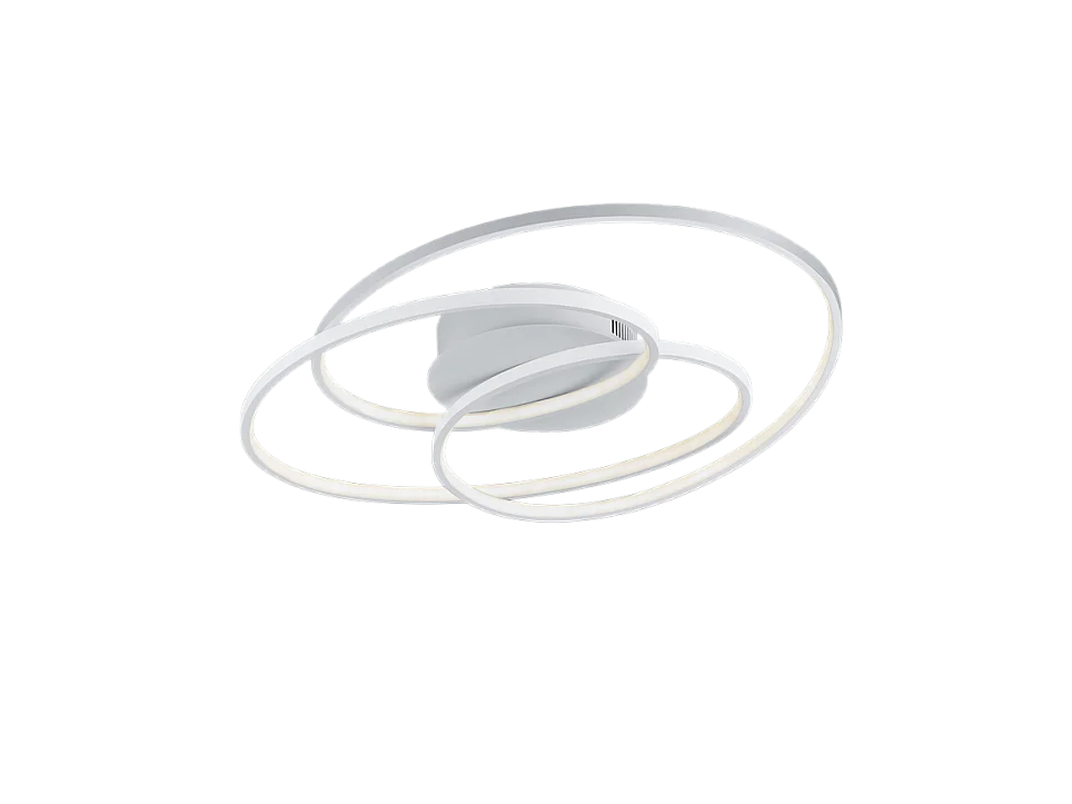 Plafoniera LED, metallo, bianco opaco, 60x13,5x43 cm, Gale