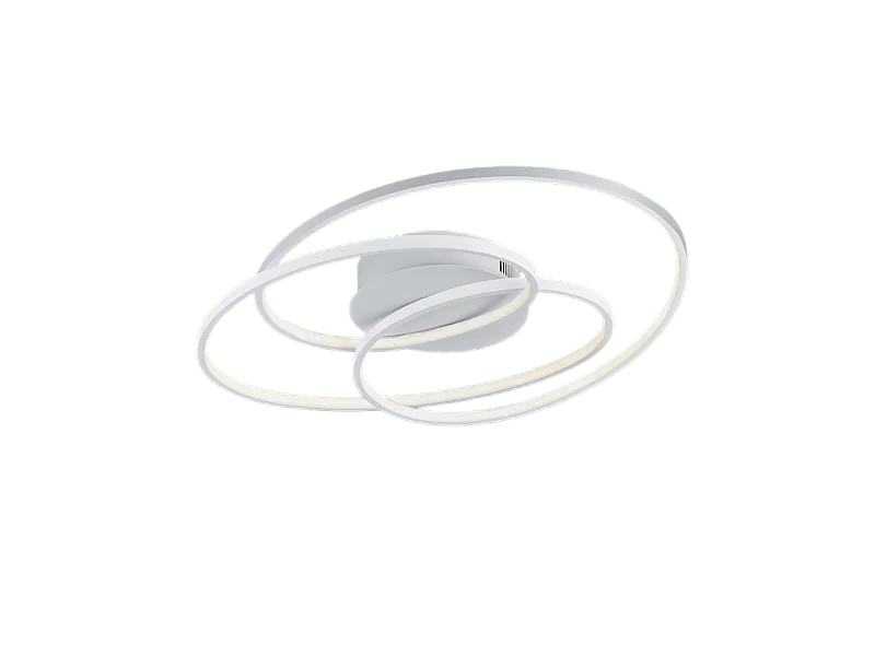 Plafoniera LED, metallo, bianco opaco, 60x13,5x43 cm, Gale