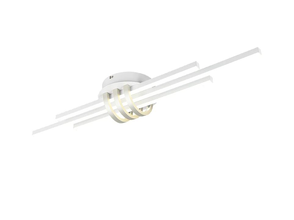 Plafoniera LED, metallo, bianco opaco, 81x10,5x18 cm, Cinto