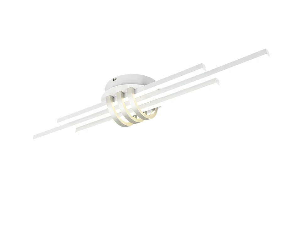 Plafoniera LED, metallo, bianco opaco, 81x10,5x18 cm, Cinto