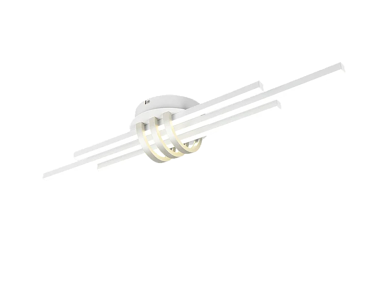 Plafoniera LED, metallo, bianco opaco, 81x10,5x18 cm, Cinto