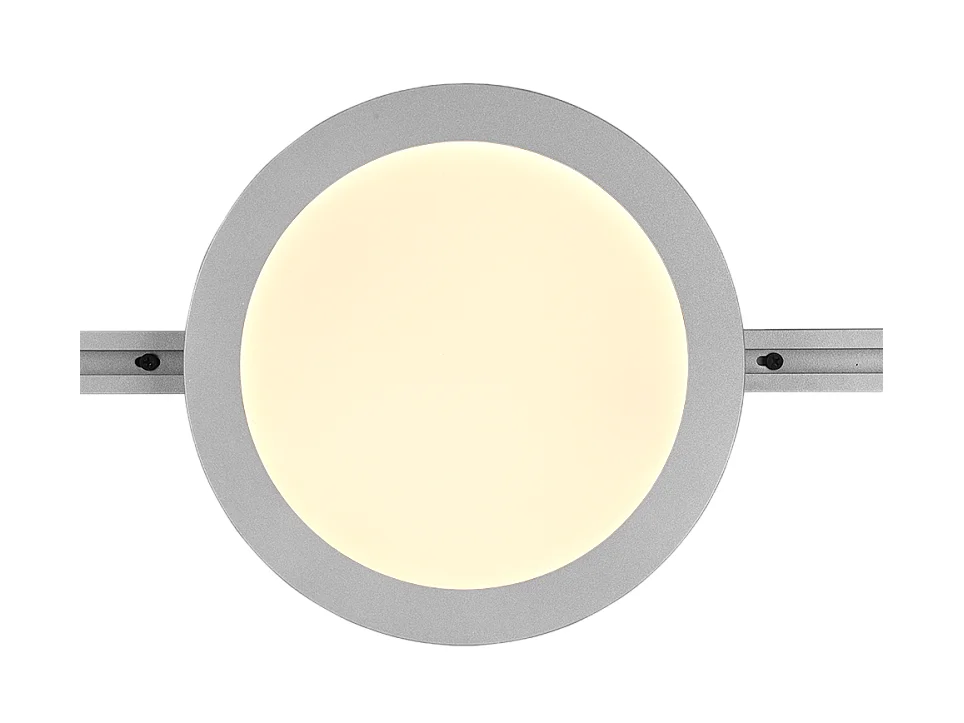 Plafoniera LED, plastica, titano, 26x2,7x26 cm, Duoline