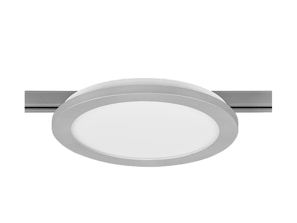 Plafoniera LED, plastica, titano, 26x2,7x26 cm, Duoline