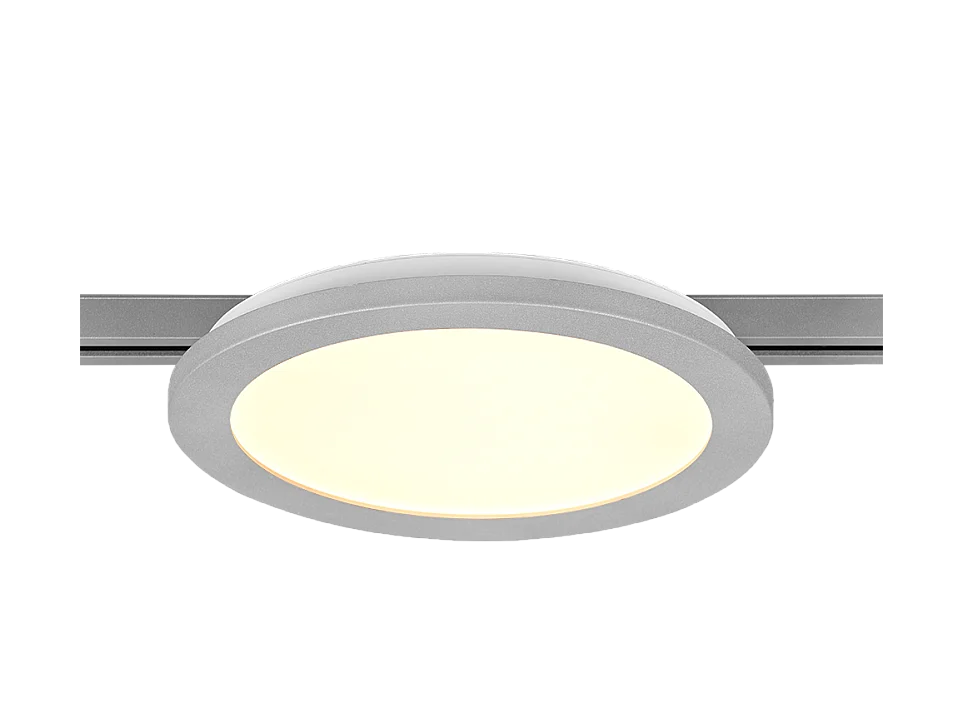 Plafoniera LED, plastica, titano, 26x2,7x26 cm, Duoline