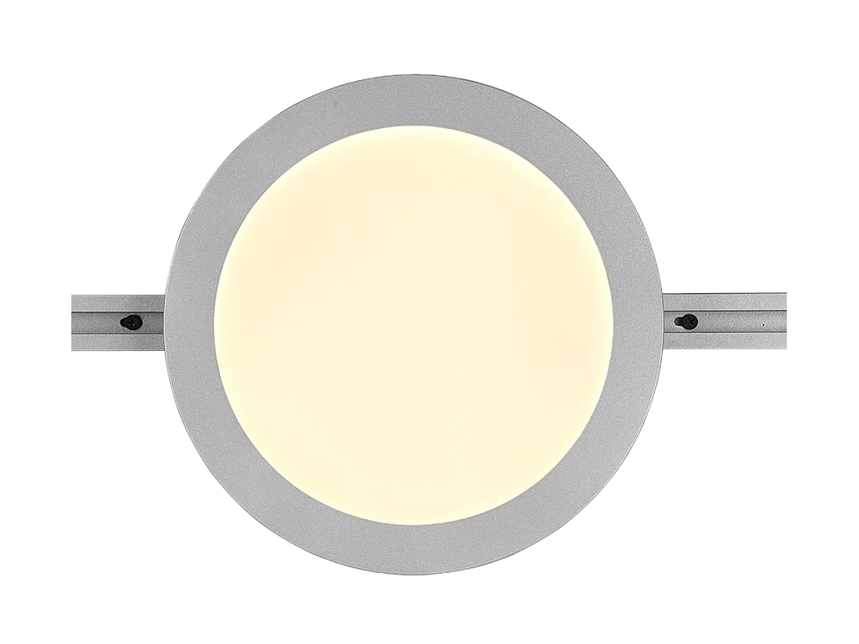 Plafoniera LED, plastica, titano, 26x2,7x26 cm, Duoline