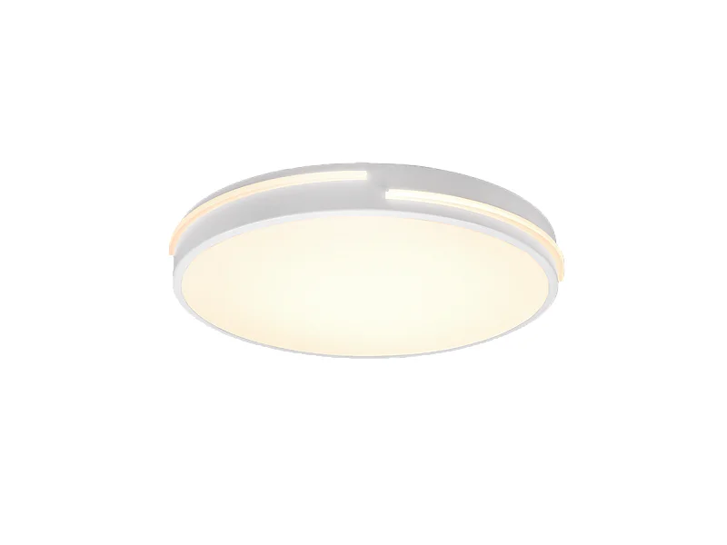 Plafoniera LED, metallo, bianco opaco, 40x5,3x40 cm, Tacoma